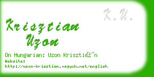 krisztian uzon business card